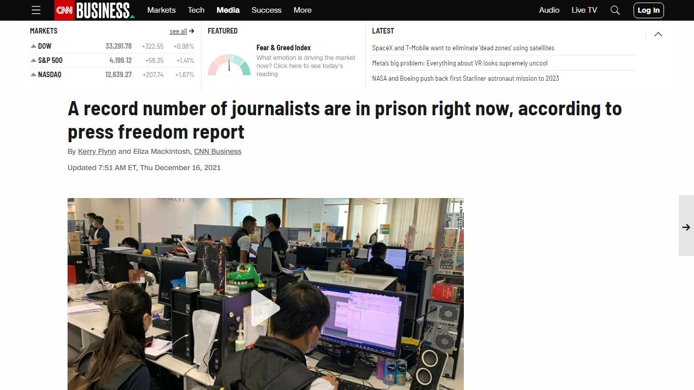 A record number of journalists are in jail right now, according to ...