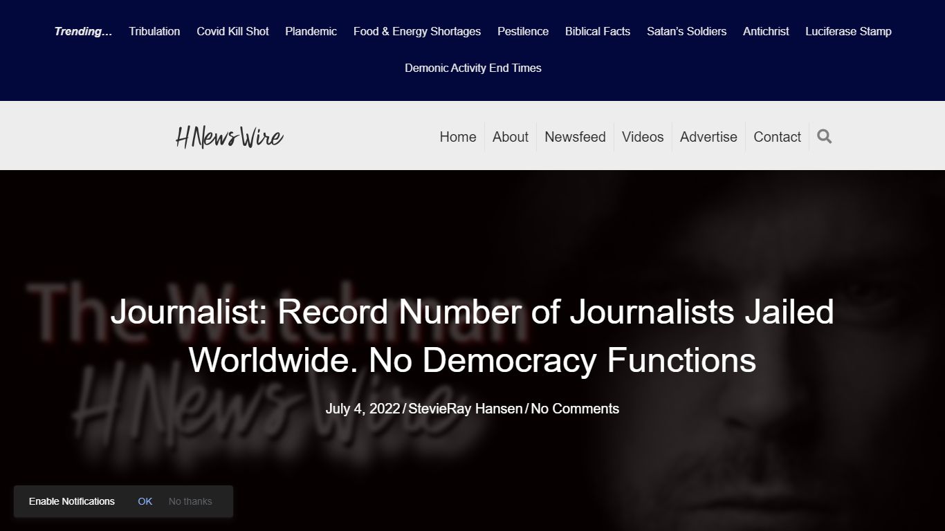 Journalist: Record Number of Journalists Jailed Worldwide. No Democracy ...